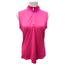Tail Activewear Hot Pink Zip Sleeveless Golf Top Size M MSP$90-1