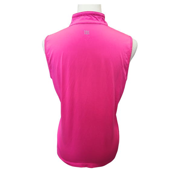 Tail Activewear Hot Pink Zip Sleeveless Golf Top Size M MSP$90