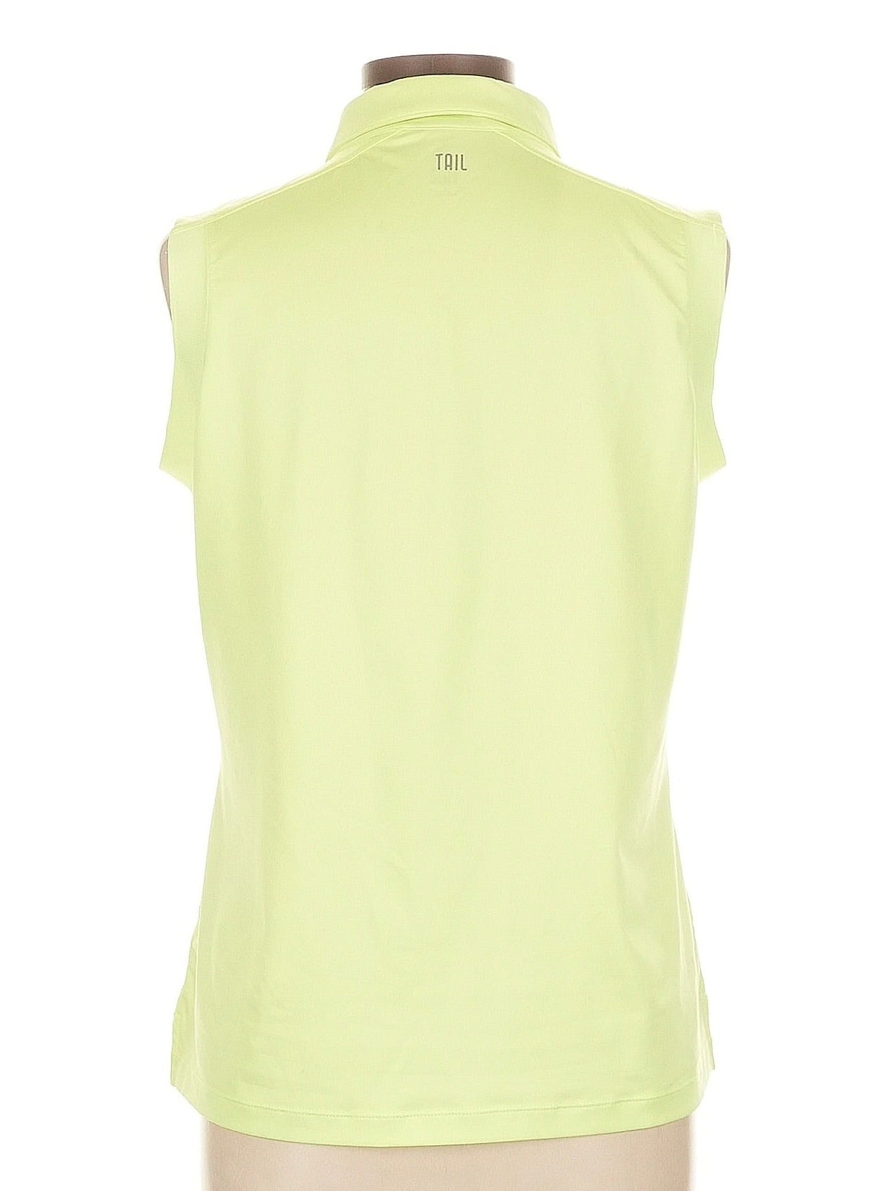 Tail Activewear Neon Green Sleeveless Golf Polo Size L MSP$90 - 0