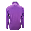 Women's Purple 1/4 Zip Mock Neck Long Sleeve Pullover Size L-2