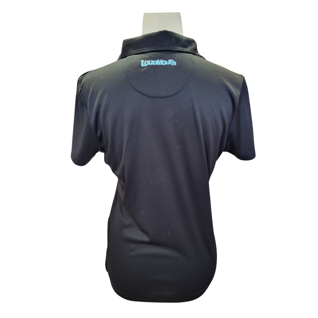 Loudmouth Women's Black Golf Polo Size M MSP$78