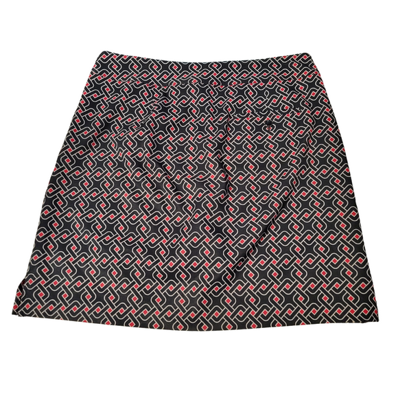 EP Pro Black White & Red Link Print Women's 18" Golf Skort Size 8