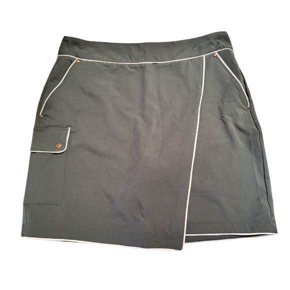 Greg Norman Women's Golf Skort - Forest Green w/ White Trim Size 6 MSP$79