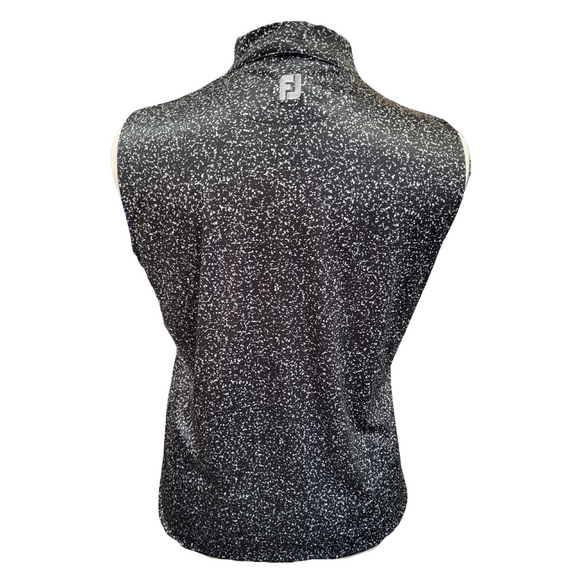 New Footjoy Golf Leisure Black & Gray Speckle Sleeveless Mock Top w/Logo Size XL