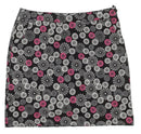 NEW Monterey Club Women's19.5" Black White & Pink Floral Skort Size 14-2