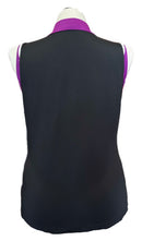 GGBlue Women's Black Sleeveless Golf Polo w/Purple Accents Size XL MSP$79-2