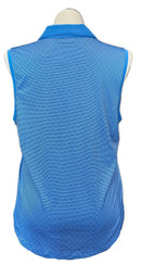 NEW Lady Hagen V-neck Collared Blue Textured Sleeveless Golf Polo Size XL MSP$50-2