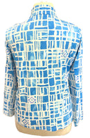 Ibkul Women's Navy & White Long Sleeve Zip Mock Sun Shirt Size XL MSP$100-2