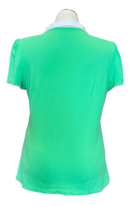 Women's Lilly Pulitzer Luxletic Green Golf Polo Size L MSP$108 - 0