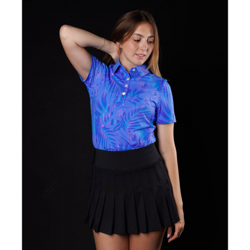 New Sunday Swagger Sleeveless Women's Golf Polo - Blue Lagoon - 0