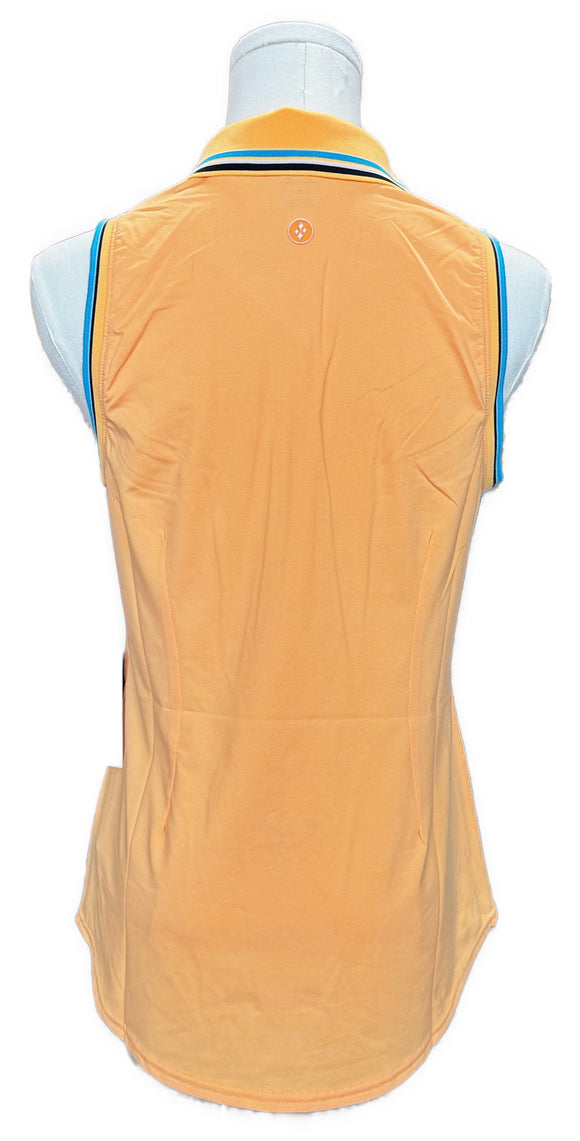 New Women's Jofit Cutaway Golf Polo w/Rib Trim Tangerine MSP$86