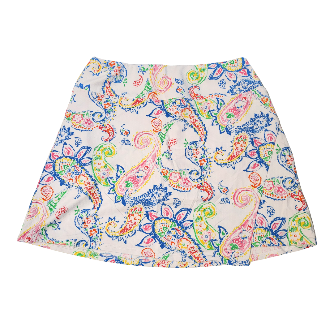 Ibkul Women's Sharon Paisley Print Faux Wrap Golf Skort Size M. MSP$94 - 0