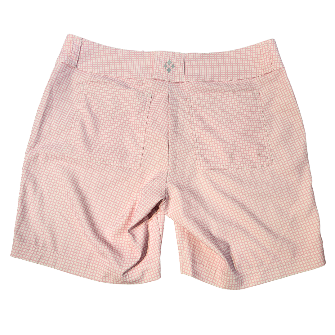 Jofit Pink & White Check Golf Shorts Size 6 MSP$88