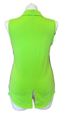 Kinona Women's Green & White  Sleeveless Golf Top Size L MSRP$104 - 0