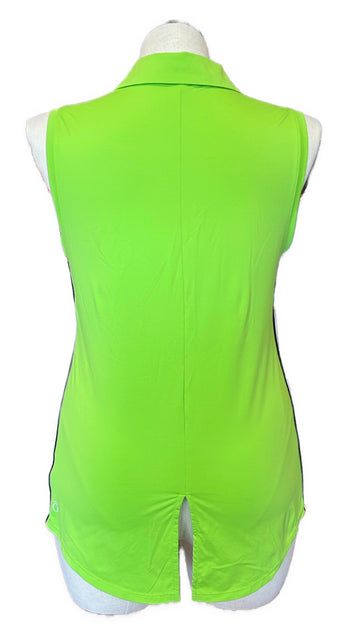 Kinona Women's Green & White  Sleeveless Golf Top Size L MSRP$104 - 0