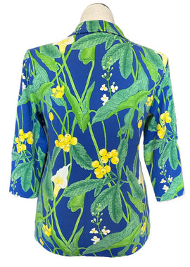 J.McLaughlin Women's 3/4 Sleeved Bold Flora Print Size L MSRP$168 - 0