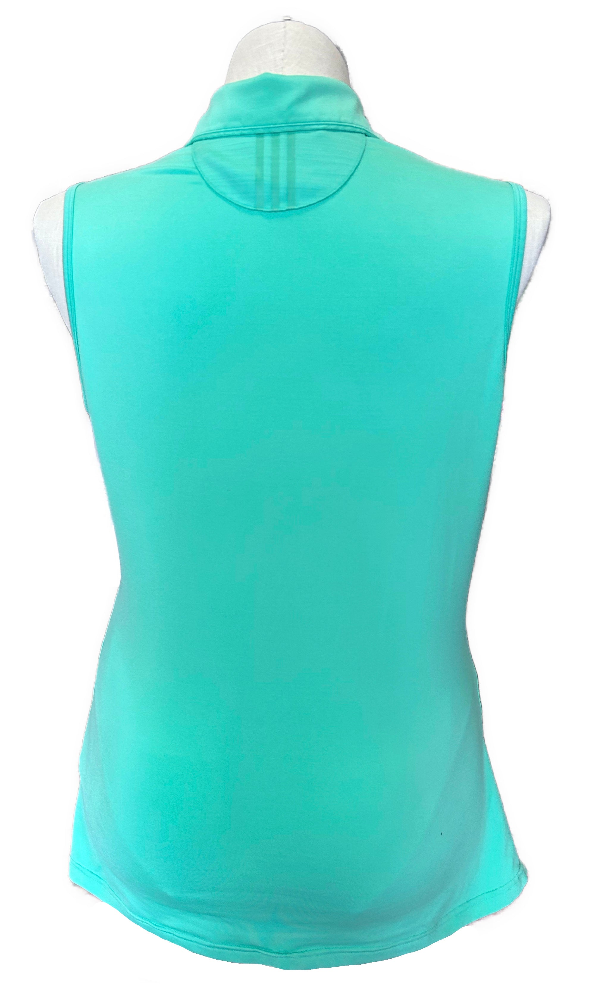 Women's Adidas Green Sleeveless Golf Polo w/ Logo Size L MSP$65