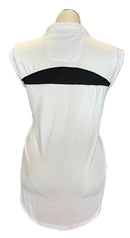 Lopez White & Black Sleeveless Top w/Mesh Panels Size 3X-2