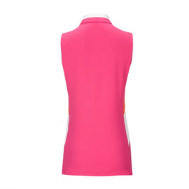Lohla Sport Britt White, Pink & Orange Sleeveless Golf Top Size XL MSP$130 - 0