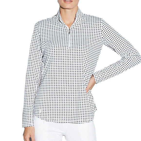 GGBlue Women's Georgia Ice Navy Cube Sun Shirt Size XL MSP$96