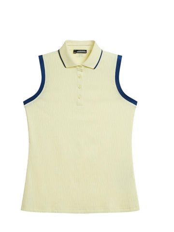 J.Lindeberg Women's Yellow Lila Sleeveless Golf Polo Size XL MSP$95