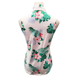Tommy Bahama Island Zone White Hibiscus Sleeveless Top Size XS - 0