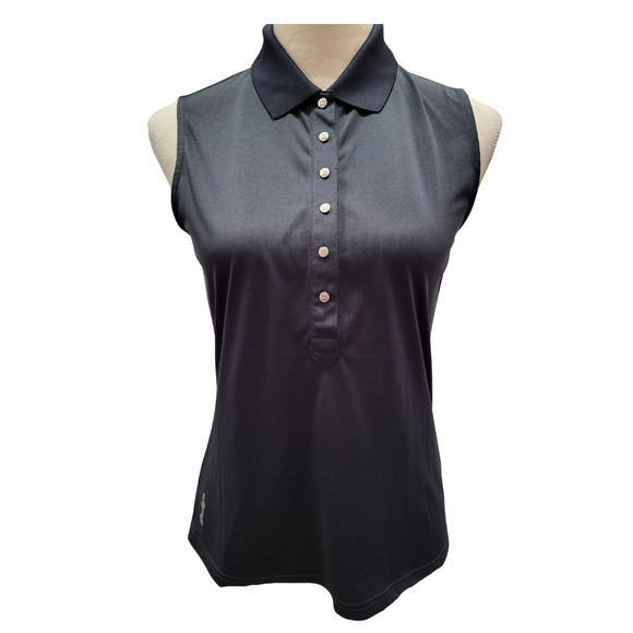 Daily Sports Mesh Cutout Women's Golf Sleeveless Polo Size S
