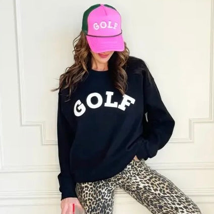 New Black Golf Sweatshirt by Poppy & Pine