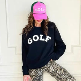 New Black Golf Sweatshirt by Poppy & Pine