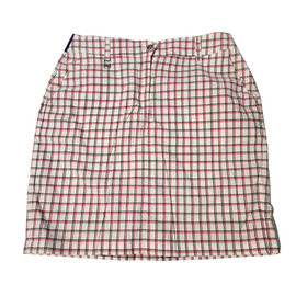 Chervo Red, White & Blue Plaid Skort S