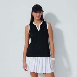 Daily Sports Massy Black Sleeveless Polo MSP$70