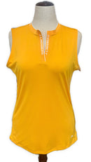 J.Lindeberg Orange Leya Sleeveless Golf Top Size XL MSP$85-1