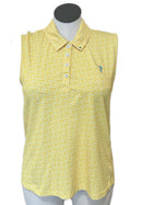 William Murray Women's Yellow Martini Sleeveless Golf Polo Size XL MSP$80-1