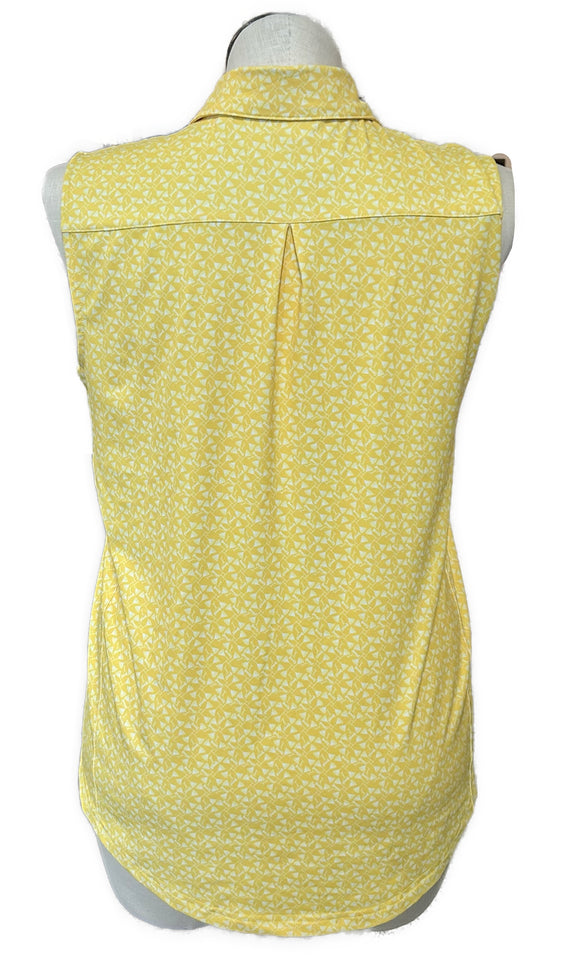 William Murray Women's Yellow Martini Sleeveless Golf Polo Size XL MSP$80