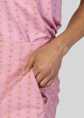 William Murray Pink Cocktail Print Spinner Golf Skort Size L MSP$88 - 0