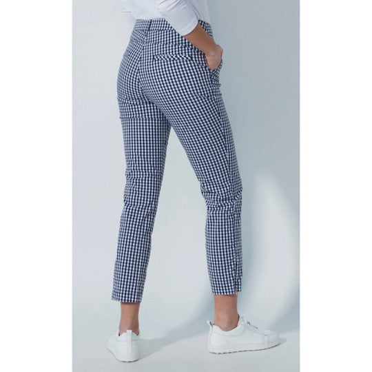 New Daily Sports Diane Navy Gingham Ankle Golf Pants Size 12 MSP$156