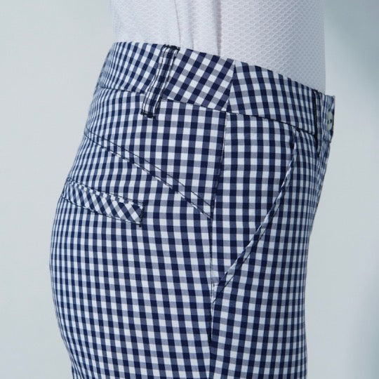 New Daily Sports Diane Navy Gingham Ankle Golf Pants Size 12 MSP$156