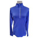 Women's Puma Blue 1/2 Zip Mock Neck Long Sleeve Pullover Size S MSP$65-3
