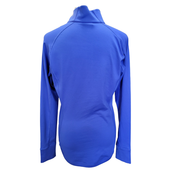 Women's Puma Blue 1/2 Zip Mock Neck Long Sleeve Pullover Size S MSP$65