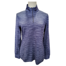 Women's Greg Norman Navy Heather 1/4 Zip Mock Long Sleeve Pullover Size M MSP$79-1