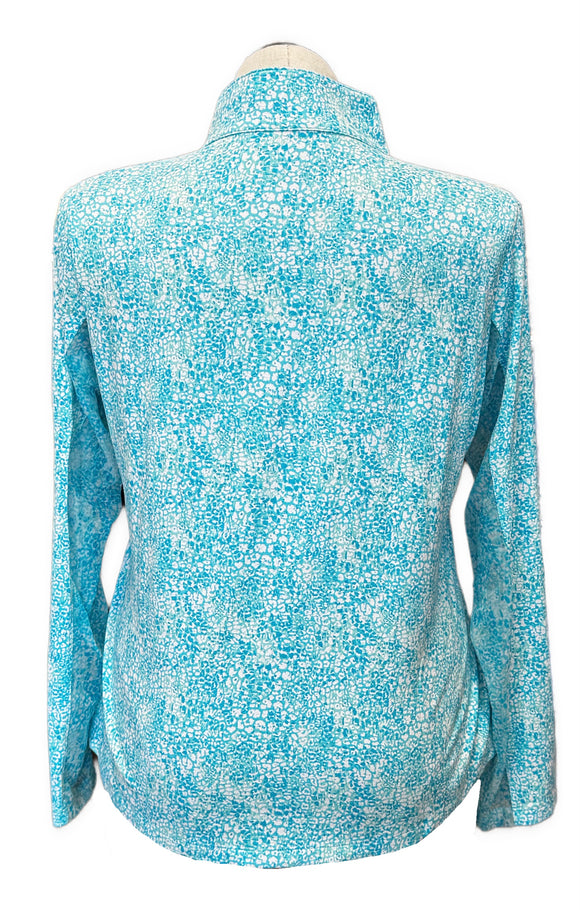 Ibkul Light Blue Patterned Women's Pullover Size XL MSP$91