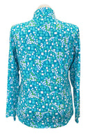 Ibkul Teal Geometric Patterned Women's Pullover Size XL MSP$91-2