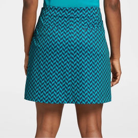 Lady Hagen Teal & Navy Herringbone Golf Skort Size 16 - 0