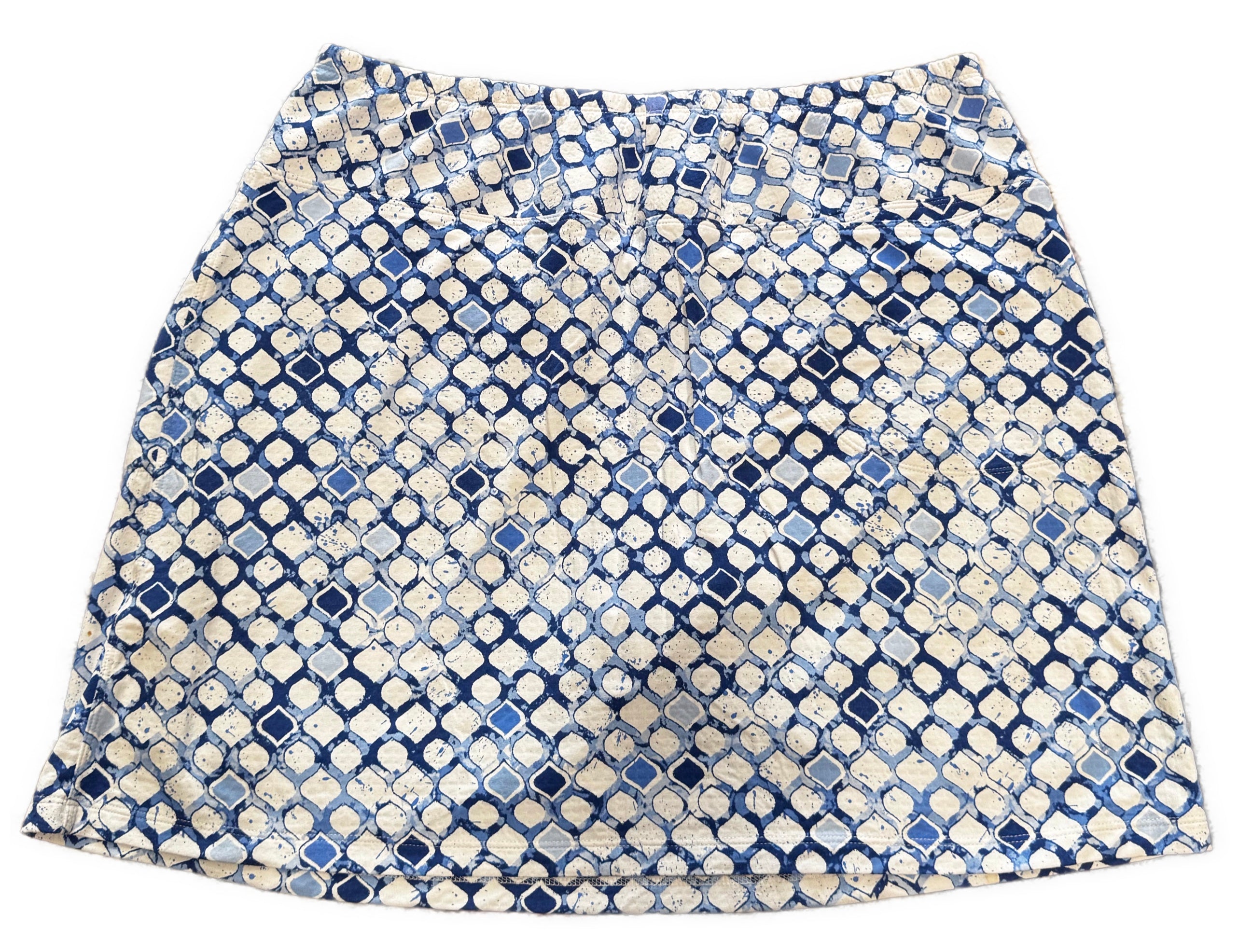 Ibkul Blue Diamond Patterned Women's Golf Skort Size L MSP$96 - 0
