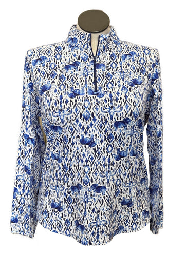 Ibkul Elephant Printed Women's Pullover Size XL MSP$91 - 0