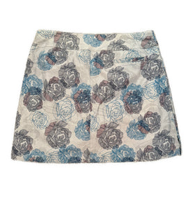 New Lady Hagen Gray Rose Print Golf Skort Size XL - 0