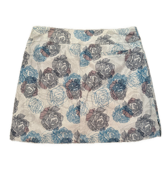 New Lady Hagen Gray Rose Print Golf Skort Size XL