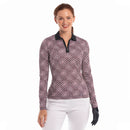 New EP NY Long Sleeve Stars Houndstooth Golf Sunshirt Size M MSP$97-1