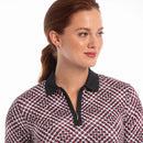 New EP NY Long Sleeve Stars Houndstooth Golf Sunshirt Size M MSP$97-2