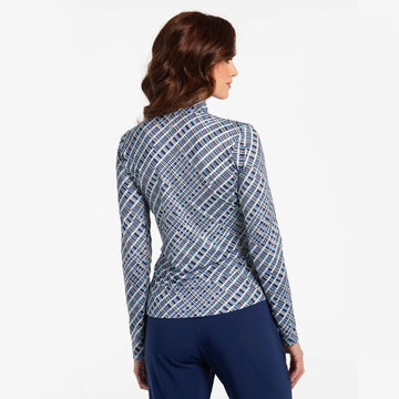 New EP NY Longsleeve Multi Plaid Print Sunshirt - Inky Multi Size M MSP$97 - 0